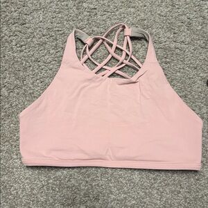 Lululemon 'Free to Be' Bra - light pink Strappy open back designed Sports Bra